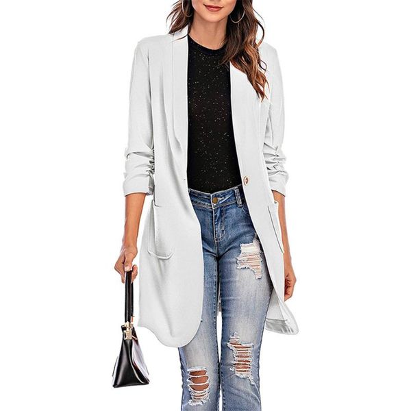 women's suits & blazers female suit jacket temperament slim autumn fashion lapel single button streetwear casual solid color, White;black
women's suits & blazers female suit jacket temperament slim autumn fashion lapel single button streetwear casual solid color, White;black
