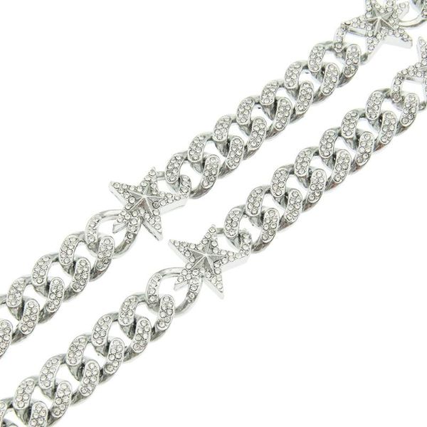 chains punk hip hop necklace for men women three-dimensional star stitching cuban chain micro pave rhinestones domineering cool jewelry, Silver
chains punk hip hop necklace for men women three-dimensional star stitching cuban chain micro pave rhinestones domineering cool jewelry, Silver