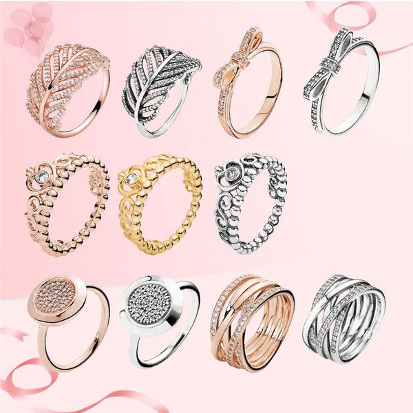 cluster rings rose gold silver 925 wedding for women fine jewelry zircon stone feather bow princess tiara crown logo entwined 2021 tread, Golden;silver
cluster rings rose gold silver 925 wedding for women fine jewelry zircon stone feather bow princess tiara crown logo entwined 2021 tread, Golden;silver