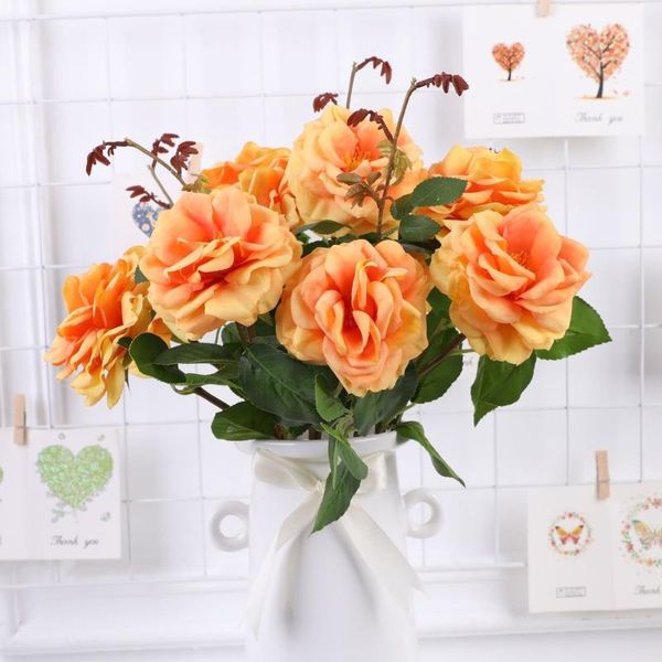 decorative flowers & wreaths 5 pieces silk rose artificial 2 per branch 59cm home decorations table decor suitable for floor-standing vases
decorative flowers & wreaths 5 pieces silk rose artificial 2 per branch 59cm home decorations table decor suitable for floor-standing vases