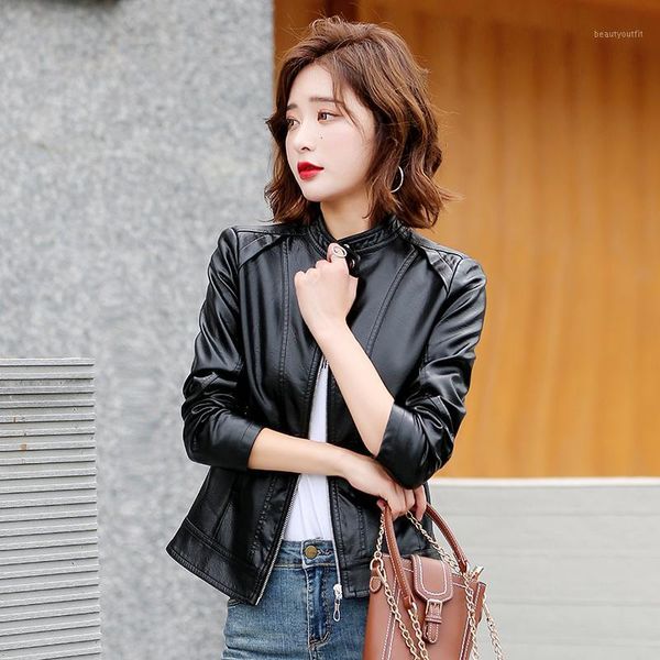 womens basic leather jackets faux zipper punk stand collar pockets motorcycle coats 2021 arrival women's &, Black
womens basic leather jackets faux zipper punk stand collar pockets motorcycle coats 2021 arrival women's &, Black