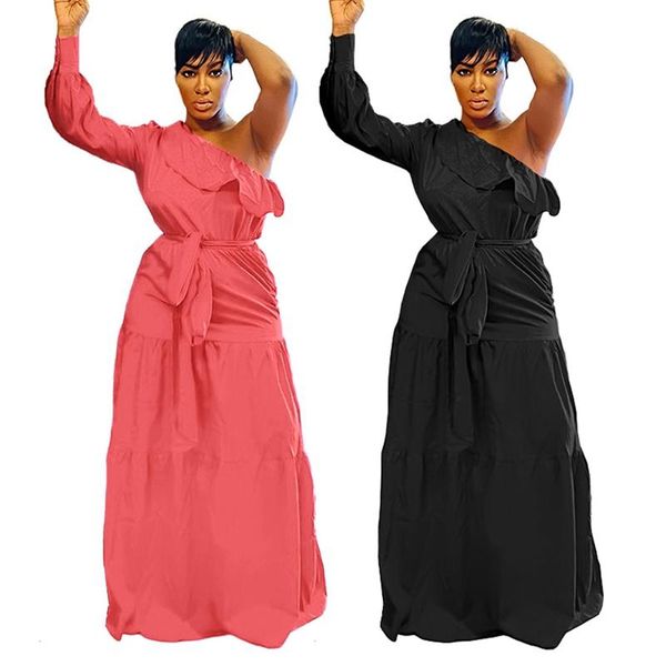 casual dresses one shoulder ruffle long maxi women 2021 loose bandage causal club rave party vestidos cupcake elegantes y2k dress, Black;gray
casual dresses one shoulder ruffle long maxi women 2021 loose bandage causal club rave party vestidos cupcake elegantes y2k dress, Black;gray