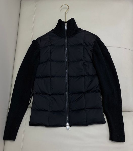 early autumn new product hooded zipper wool knit stitching down jacket,xqnm724 3041, Black
early autumn new product hooded zipper wool knit stitching down jacket,xqnm724 3041, Black