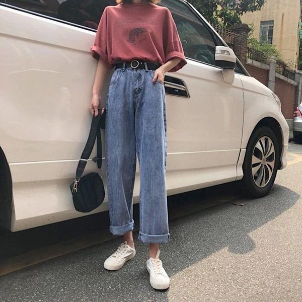 women's jeans women wide leg high waist denim retro streetwear womens trousers bf oversize all-match daily fashion harajuku jean, Blue
women's jeans women wide leg high waist denim retro streetwear womens trousers bf oversize all-match daily fashion harajuku jean, Blue