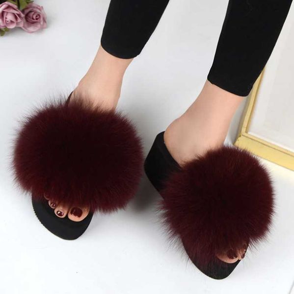 slippers style fur ladies sandals casual increased flip flops wedges platform shoes, Black
slippers style fur ladies sandals casual increased flip flops wedges platform shoes, Black