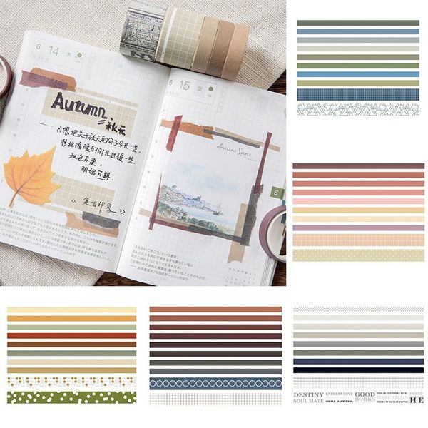 10rolls/set stickers adhesive washi tape retro solid color masking craft supplies diy decorative gift wrap
10rolls/set stickers adhesive washi tape retro solid color masking craft supplies diy decorative gift wrap