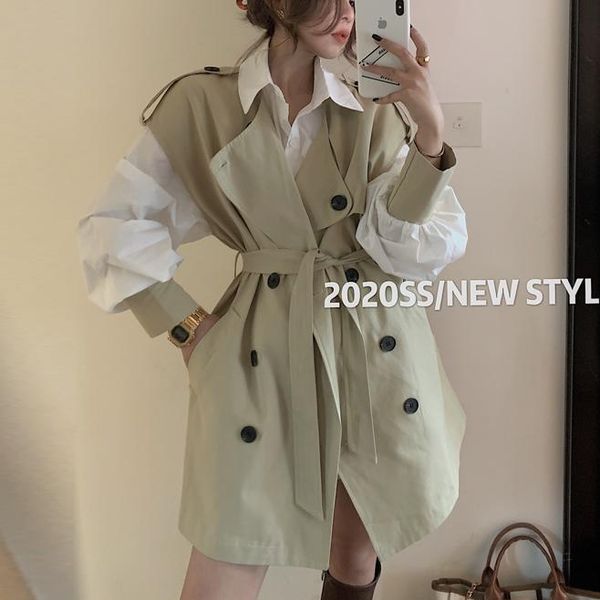 women's trench coats zhisilao sleeveless coat plus size elegant double breasted belted khaki loose lady outerwear + blouse 2 pics, Tan;black
women's trench coats zhisilao sleeveless coat plus size elegant double breasted belted khaki loose lady outerwear + blouse 2 pics, Tan;black