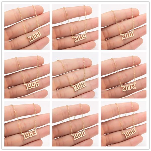 pendant necklaces unique commemorating year number stainless steel necklace for women girls, Silver
pendant necklaces unique commemorating year number stainless steel necklace for women girls, Silver
