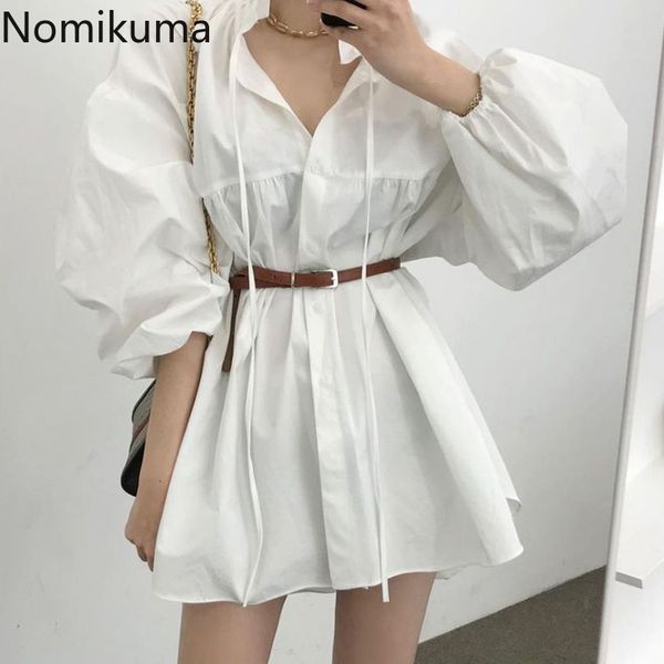 nomikuma korean blouse dresses chic belt slim waist elegant vestidos new lantern sleeve lace up v-neck women dress 6g159 210427, Black;gray
nomikuma korean blouse dresses chic belt slim waist elegant vestidos new lantern sleeve lace up v-neck women dress 6g159 210427, Black;gray