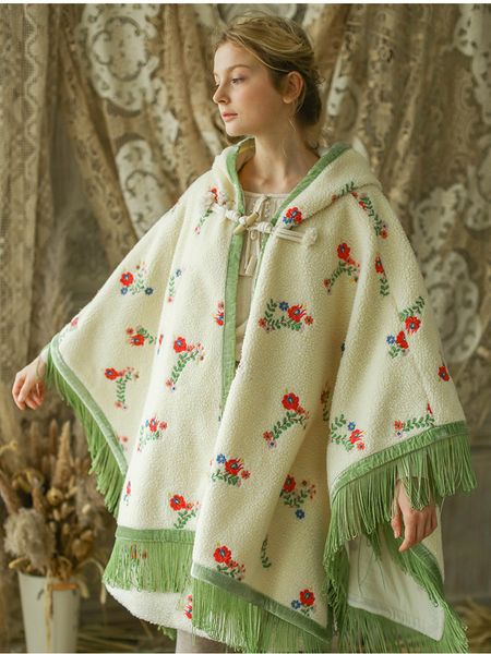 women's knits & tees winter women thick warm faux lamb fur cloak coat ladies vintage exquisite embroidery tassels jacket outerwear 6hjh, White
women's knits & tees winter women thick warm faux lamb fur cloak coat ladies vintage exquisite embroidery tassels jacket outerwear 6hjh, White