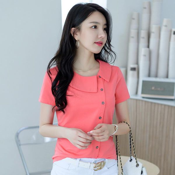 the 2021 inclined buttons short sleeve cardigan t-shirt fashion trends in europe and cotton t-shirts women's, White
the 2021 inclined buttons short sleeve cardigan t-shirt fashion trends in europe and cotton t-shirts women's, White