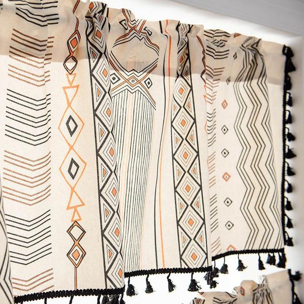 curtain & drapes american country bohemian linen printed orange geometric black tassel drapery short kitchen coffee half partition s088#d
curtain & drapes american country bohemian linen printed orange geometric black tassel drapery short kitchen coffee half partition s088#d