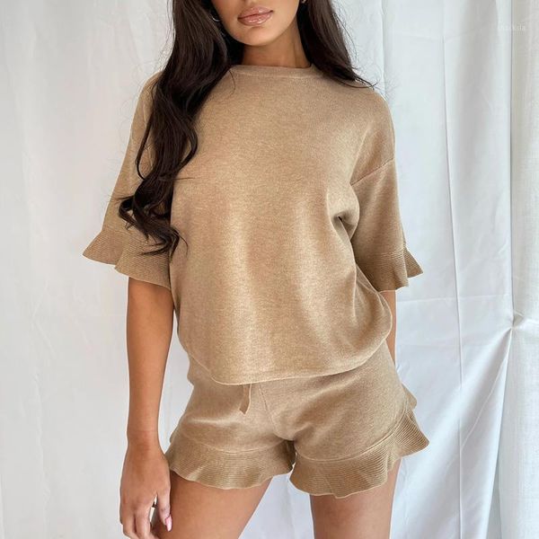 fashion o neck casual suits women elegant solid half sleeve pullover knitted suit elastic waist shorts ladies women's tracksuits, Gray
fashion o neck casual suits women elegant solid half sleeve pullover knitted suit elastic waist shorts ladies women's tracksuits, Gray