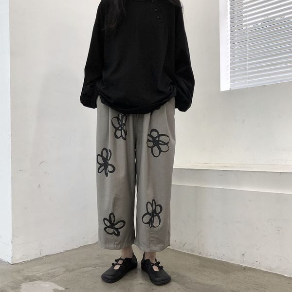 harajuku wide leg pant summer fashion print ankle-length pants women streetwear high waist casual gray clothes, Black;white
harajuku wide leg pant summer fashion print ankle-length pants women streetwear high waist casual gray clothes, Black;white