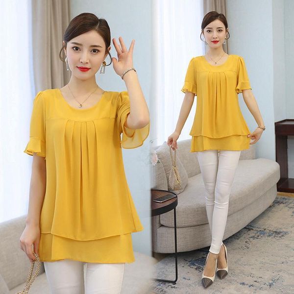 womens blouses summer obesity mid length chiffon blouse plus size 5xl women short sleeve beautiful self cultivati shirt show thin, White
womens blouses summer obesity mid length chiffon blouse plus size 5xl women short sleeve beautiful self cultivati shirt show thin, White
