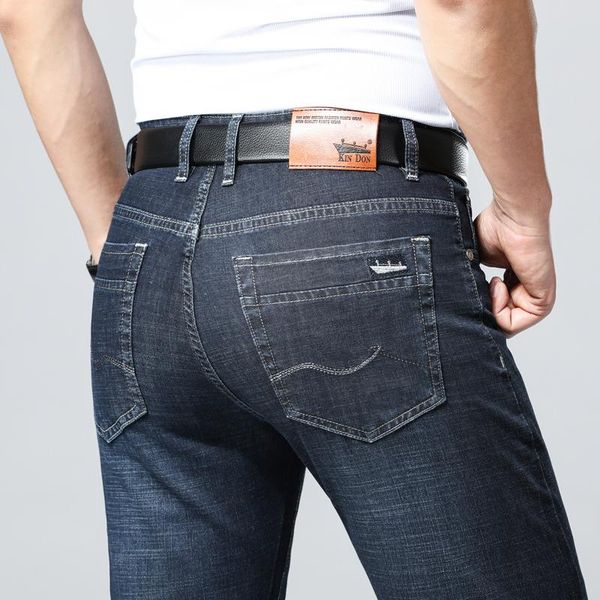 men's jeans summer thin business casual straight loose mid-high waist middle-aged dad fitted stretch trousers, Blue
men's jeans summer thin business casual straight loose mid-high waist middle-aged dad fitted stretch trousers, Blue