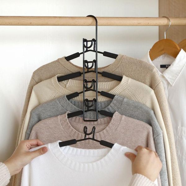 hangers & racks 5-layer one-piece clothes hanger multi-function hanging storage holder non-slip non-trace rack cabide wardrobe space-saving
hangers & racks 5-layer one-piece clothes hanger multi-function hanging storage holder non-slip non-trace rack cabide wardrobe space-saving