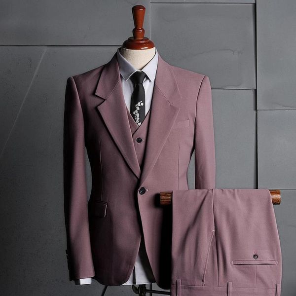 men's suits & blazers arrival dark pink notch lapel men wedding groom costume homme tuxedo prom terno masculino blazer 3 pc jacket+pant, White;black
men's suits & blazers arrival dark pink notch lapel men wedding groom costume homme tuxedo prom terno masculino blazer 3 pc jacket+pant, White;black