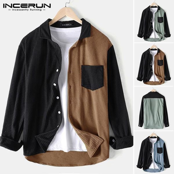 autumn men shirt casual patchwork 2021 turn down collar button long sleeve chic blouse streetwear camisas hombre incerun 3xl men's shir, White;black
autumn men shirt casual patchwork 2021 turn down collar button long sleeve chic blouse streetwear camisas hombre incerun 3xl men's shir, White;black