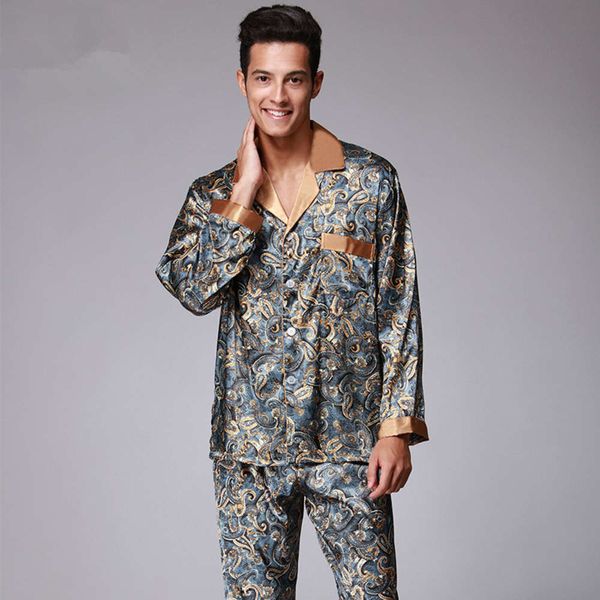 luxury pajamas men new paisley pattern nightwear side long mouwen satine men's lounge set plus size, Black;brown
luxury pajamas men new paisley pattern nightwear side long mouwen satine men's lounge set plus size, Black;brown