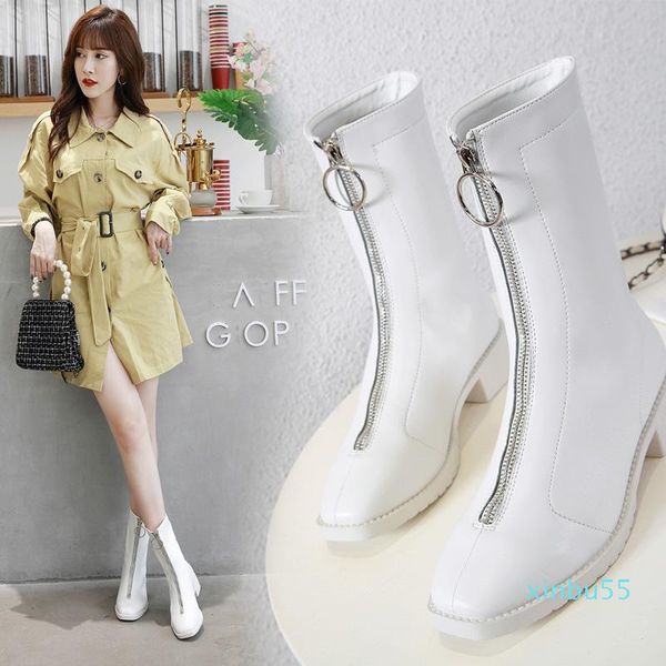 boots luxury british style women black white classic bootee low-heeled lady fall winter solid shoes zip booties
boots luxury british style women black white classic bootee low-heeled lady fall winter solid shoes zip booties