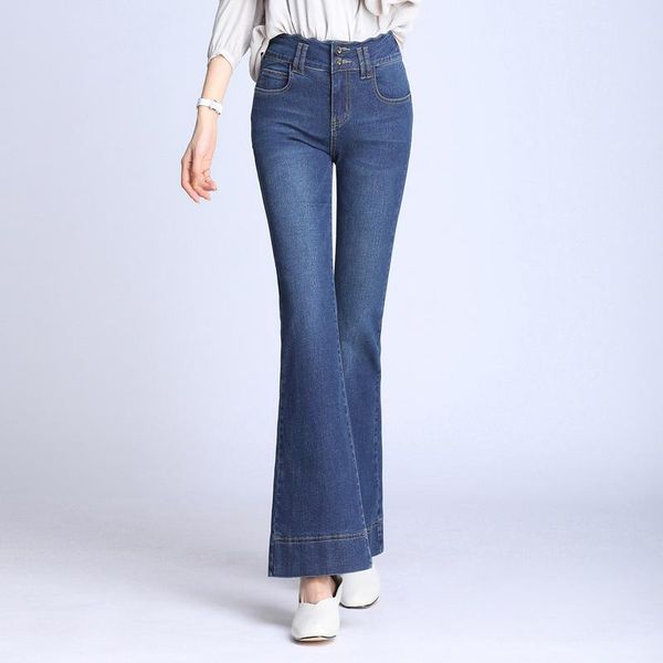 women's jeans micro-large 2021 spring korean slim thin high waist stretch large size fat mm flare pants, Blue
women's jeans micro-large 2021 spring korean slim thin high waist stretch large size fat mm flare pants, Blue