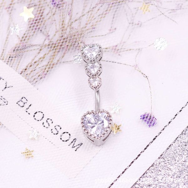 heart-shaped zircon stainless steel puncture jewelry 
heart-shaped zircon stainless steel puncture jewelry