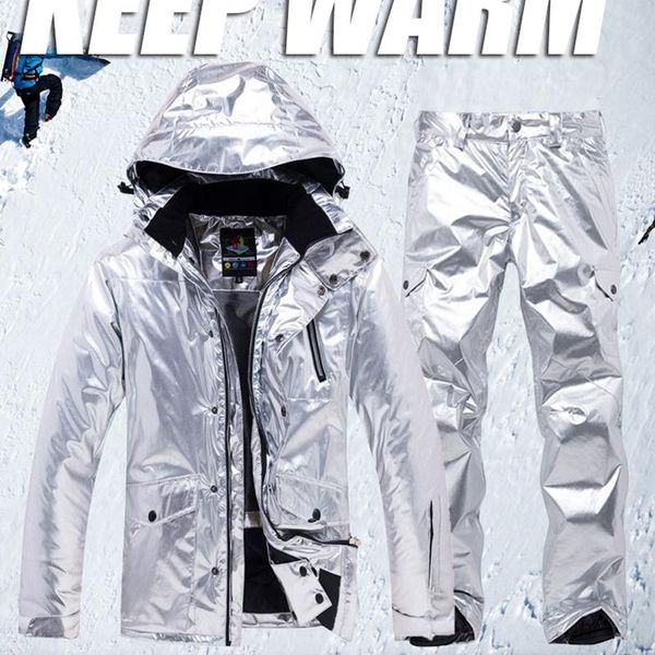 skiing suits fashion silver snowboard jacket men windproof waterproof keep warm ski suit women couple outdoor sport snow jackets and pants
skiing suits fashion silver snowboard jacket men windproof waterproof keep warm ski suit women couple outdoor sport snow jackets and pants