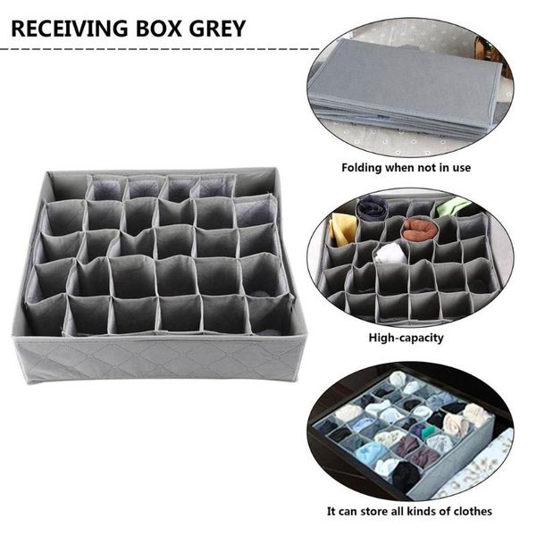 storage drawers 30 grid slot bamboo charcoal underwear ties socks drawer closet organizer box fit for collection
storage drawers 30 grid slot bamboo charcoal underwear ties socks drawer closet organizer box fit for collection