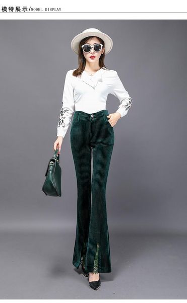 women's pants & capris high waist autumn women fashion flare style corduroy fabric lace patchwork casual lady ankle length elegant bott, Black;white
women's pants & capris high waist autumn women fashion flare style corduroy fabric lace patchwork casual lady ankle length elegant bott, Black;white