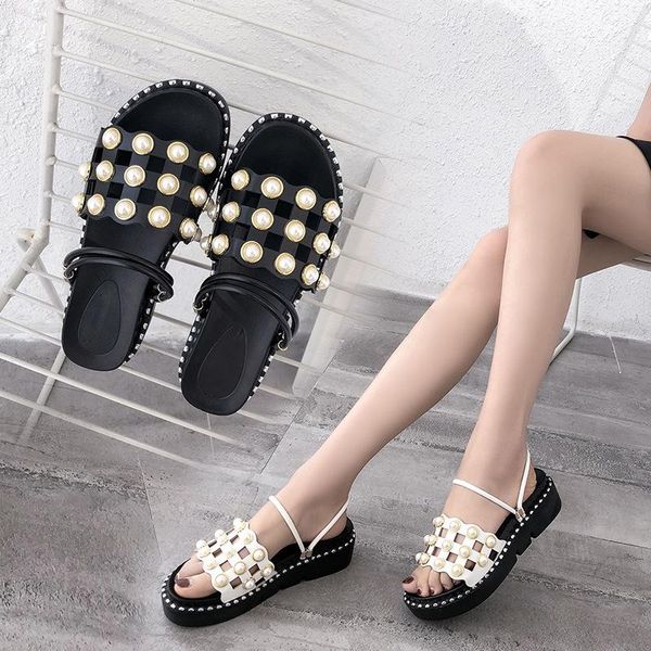fashion open toe platform flat with women sandals back strap solid basic shoes slip-on casual string bead, Black
fashion open toe platform flat with women sandals back strap solid basic shoes slip-on casual string bead, Black