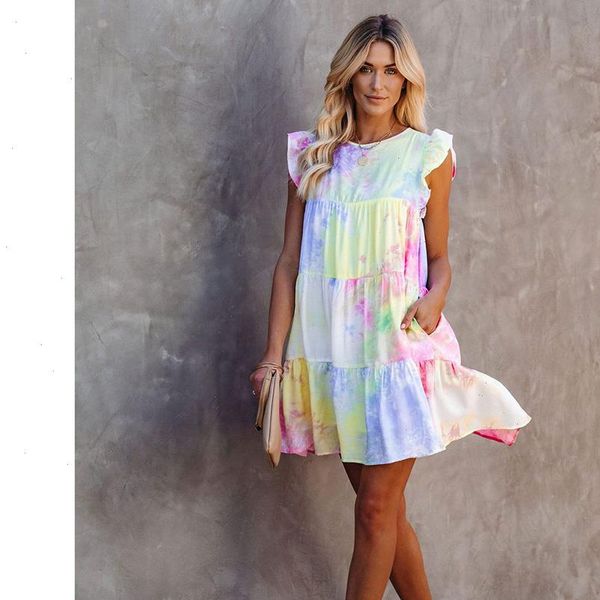 womens dresses women round neck tie dye pleated stitching pocket layered dress drop good quality, Black;gray
womens dresses women round neck tie dye pleated stitching pocket layered dress drop good quality, Black;gray