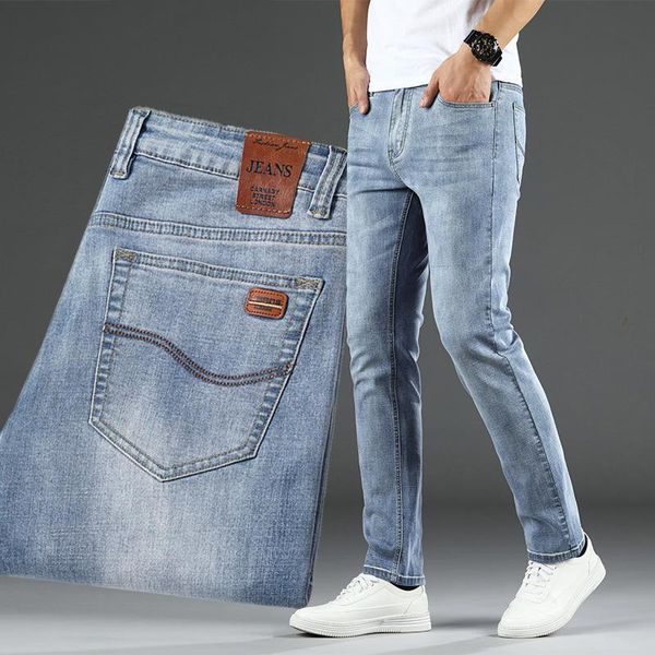 men's jeans 2021 brand men slim straight homme business stretch trousers casual denim pants trend clothes size 28-40, Blue
men's jeans 2021 brand men slim straight homme business stretch trousers casual denim pants trend clothes size 28-40, Blue