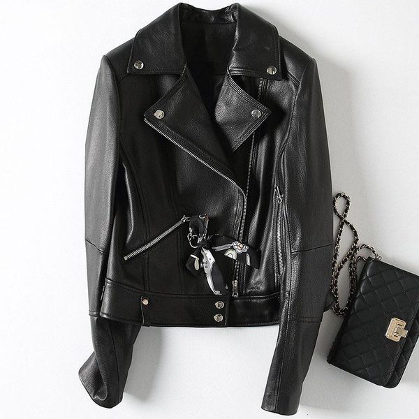 women's leather & faux genuine jacket spring autumn women real goatskin coat female korean motorcycle slim hq18-cjx1810a yy351, Black
women's leather & faux genuine jacket spring autumn women real goatskin coat female korean motorcycle slim hq18-cjx1810a yy351, Black