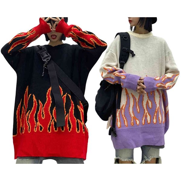 women's sweaters hirigin fashions ladies long sleeve casual creative mesh pattern flame round turtleneck jumper loose sweater aj19, White;black
women's sweaters hirigin fashions ladies long sleeve casual creative mesh pattern flame round turtleneck jumper loose sweater aj19, White;black