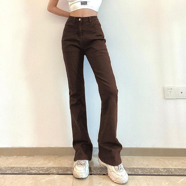 women's jeans brown high waist flared long straight jean 2021 summer urban casual denim pants female trousers, Blue
women's jeans brown high waist flared long straight jean 2021 summer urban casual denim pants female trousers, Blue