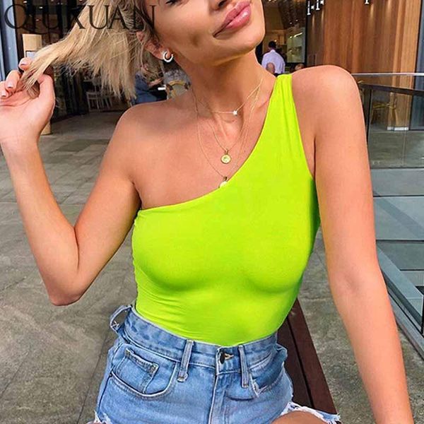women's jumpsuits & rompers qiuxuan fluorescent green summer sleeveless women fashion neon color one shoulder bodycon bodysuit sweetwea, Black;white
women's jumpsuits & rompers qiuxuan fluorescent green summer sleeveless women fashion neon color one shoulder bodycon bodysuit sweetwea, Black;white
