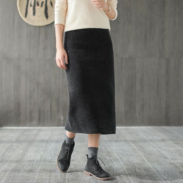 skirts autumn winter skirt fashion women slim-type split the fork elastic waist mori girl solid color blended casual female, Black
skirts autumn winter skirt fashion women slim-type split the fork elastic waist mori girl solid color blended casual female, Black