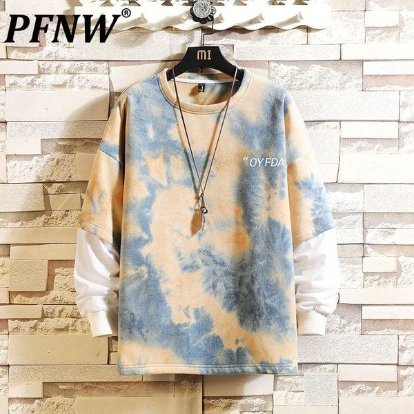 men's hoodies & sweatshirts pfnw autumn fake two tie dyed sweater couple long sleeve round collar colorful ins trends clothing 1, Black
men's hoodies & sweatshirts pfnw autumn fake two tie dyed sweater couple long sleeve round collar colorful ins trends clothing 1, Black