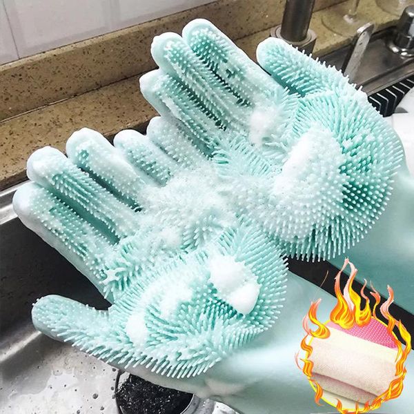 disposable gloves 1 pair plus velvet dishwashing kitchen silicone cleaning magic dish washing household scrubber
disposable gloves 1 pair plus velvet dishwashing kitchen silicone cleaning magic dish washing household scrubber
