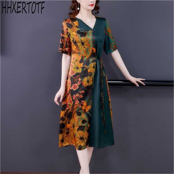 summer fashion elegant women mulberry silk midi dresses vintage high-end print casual dress 210531, Black;gray
summer fashion elegant women mulberry silk midi dresses vintage high-end print casual dress 210531, Black;gray