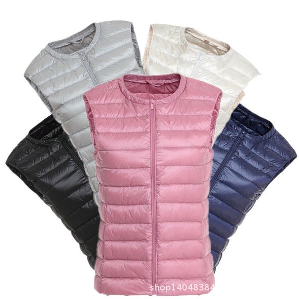 vests 2021 light vt vt korean sleevels round neck down large women's et, Black;white
vests 2021 light vt vt korean sleevels round neck down large women's et, Black;white