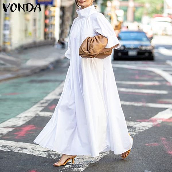 2021 vonda summer dress women turtleneck vintage short sleeve party dresses plus size elegant robe bohemian vestidos 5xl dresses, Black;gray
2021 vonda summer dress women turtleneck vintage short sleeve party dresses plus size elegant robe bohemian vestidos 5xl dresses, Black;gray