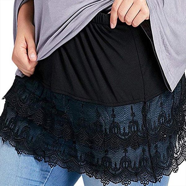 lace mesh layering fake women skirt femme version crochet trim clothing match lower hems plus size xl 5xl, Black
lace mesh layering fake women skirt femme version crochet trim clothing match lower hems plus size xl 5xl, Black