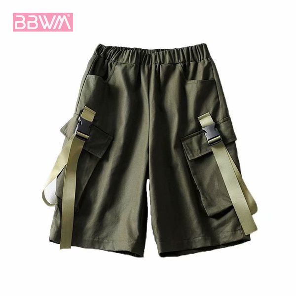 elastic waist wild multi-pocket women's shorts street overalls women's cool five-point with casual motorcycle shorts 210507, White;black
elastic waist wild multi-pocket women's shorts street overalls women's cool five-point with casual motorcycle shorts 210507, White;black