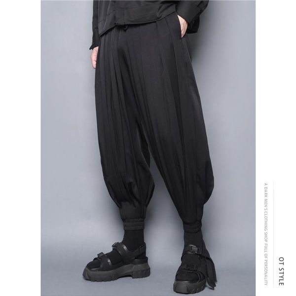 pants miyake men drape dark yamamoto style casual men's wear bloomers loose bound feet jiufen man, Black
pants miyake men drape dark yamamoto style casual men's wear bloomers loose bound feet jiufen man, Black