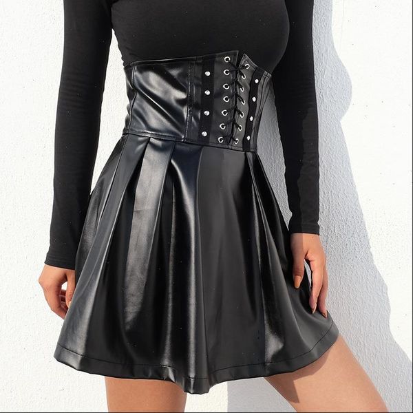 gothic harajuku faux leather cross womens skirts lace up high waist black mini pleated skirt spring party pu
gothic harajuku faux leather cross womens skirts lace up high waist black mini pleated skirt spring party pu