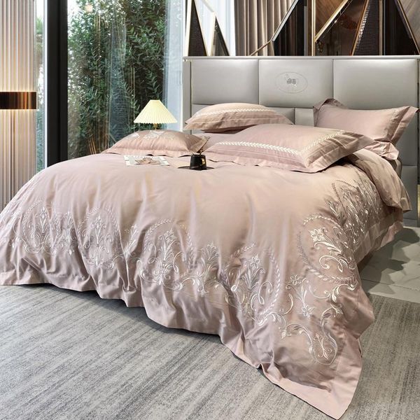 bedding sets high-grade light luxury cotton embroidery pure bedspread set high-end model house four pieces
bedding sets high-grade light luxury cotton embroidery pure bedspread set high-end model house four pieces