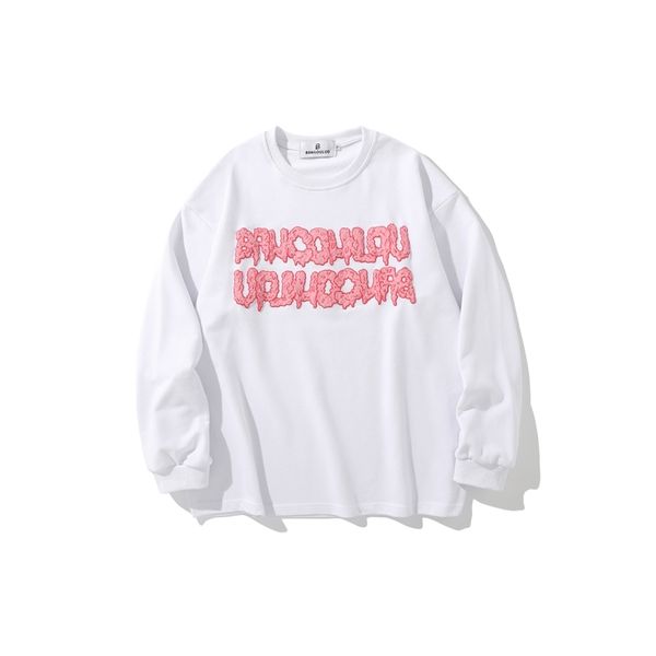 2021Tideeku American sweater men's new autumn round neck simple letter printing loose sleeve, White
2021Tideeku American sweater men's new autumn round neck simple letter printing loose sleeve, White