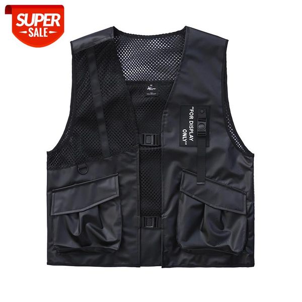 high street hollow out cargo vest mens pockets oversize loose casual sleeveless garment harajuku hip hop male #7b3j, White;black
high street hollow out cargo vest mens pockets oversize loose casual sleeveless garment harajuku hip hop male #7b3j, White;black